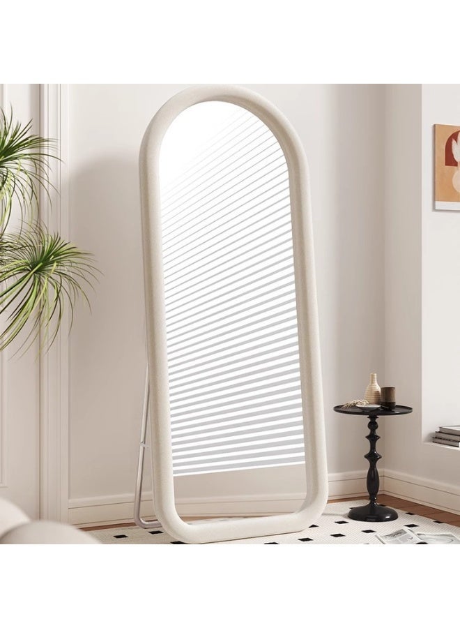 الأزرق جي دبليو مرآة كاملة الطول ذات شكل فريد مثبتة على الحائط على الطراز الفرنسي الكريمي مرآة كاملة الجسم للاستخدام المنزلي مرآة تزيين لغرفة نوم الفتيات مرآة كاملة الجسم عصرية لمكياج مرآة كاملة الطول - Image 4